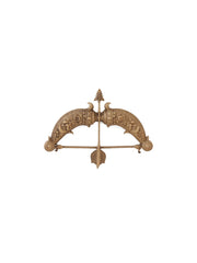 Ram Dhanush Antique Gold Brooch for Men