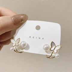 EREVER Enameled Butterfly Trendy Earring Korean Stud Earrings For Woman Girls