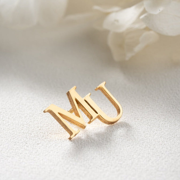 Personalized Initial Letters Brooch, Bride - Groomsmen - Jiva