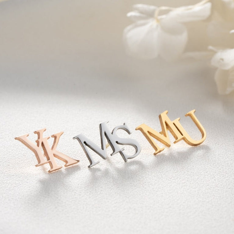 Personalized Initial Letters Brooch, Bride - Groomsmen - Jiva
