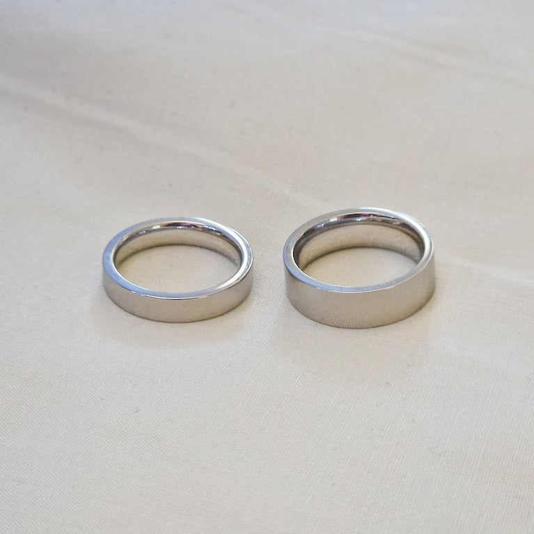 Personalised Ring, Custom Engraved, 4/6mm, Stainless Steel, Name Date Coordinates, Unique Gift