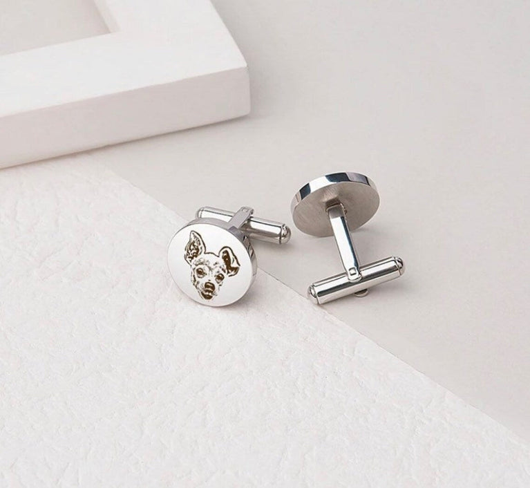Custom Pet Engraved Cufflinks - Jiva