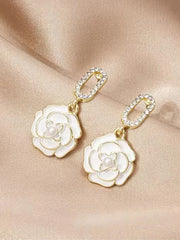 HM Creations 1 PC TRENDY EARRINGS HM01 Pearl Alloy Stud Earring