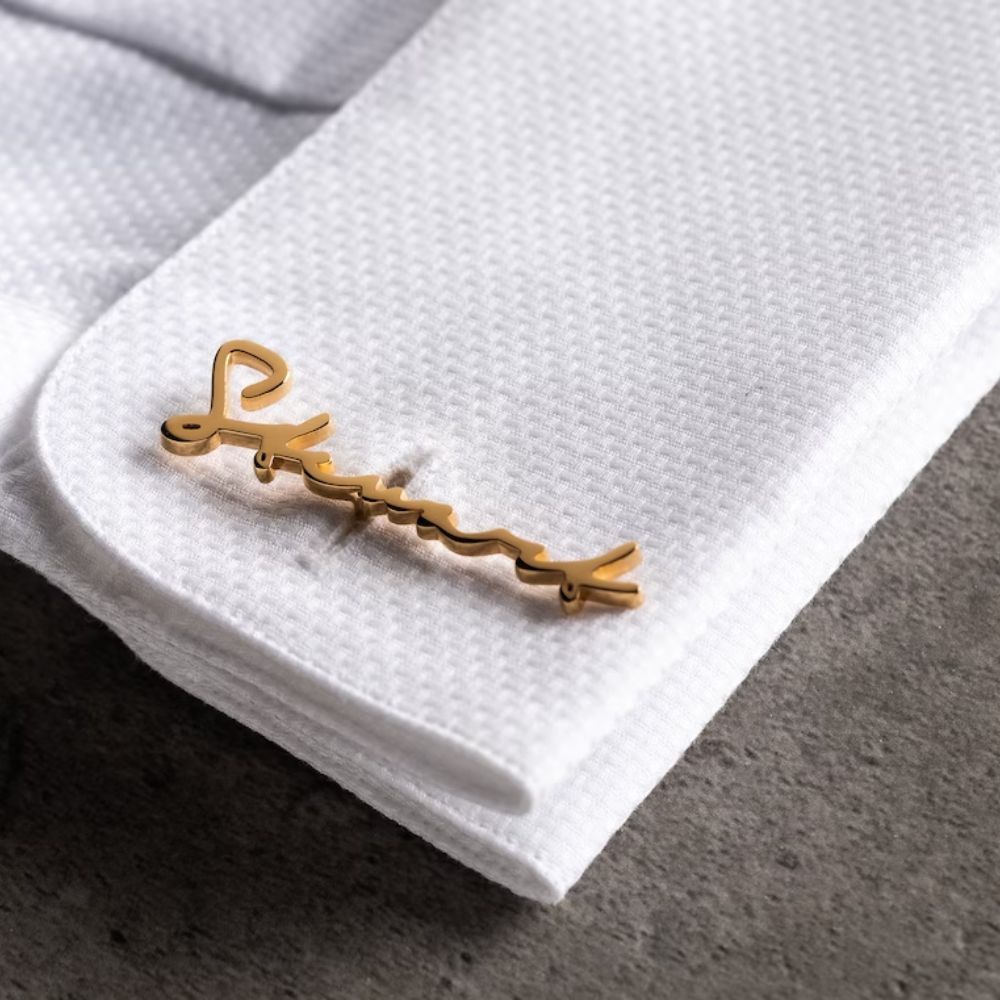 Personalized Signature Style Wedding Cufflinks - Jiva