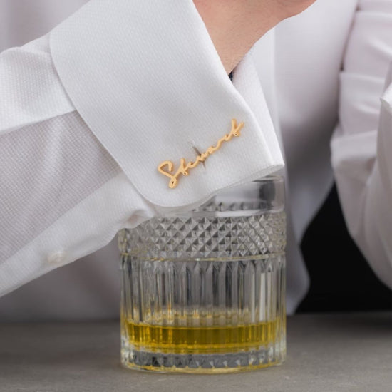 Personalized Signature Style Wedding Cufflinks - Jiva