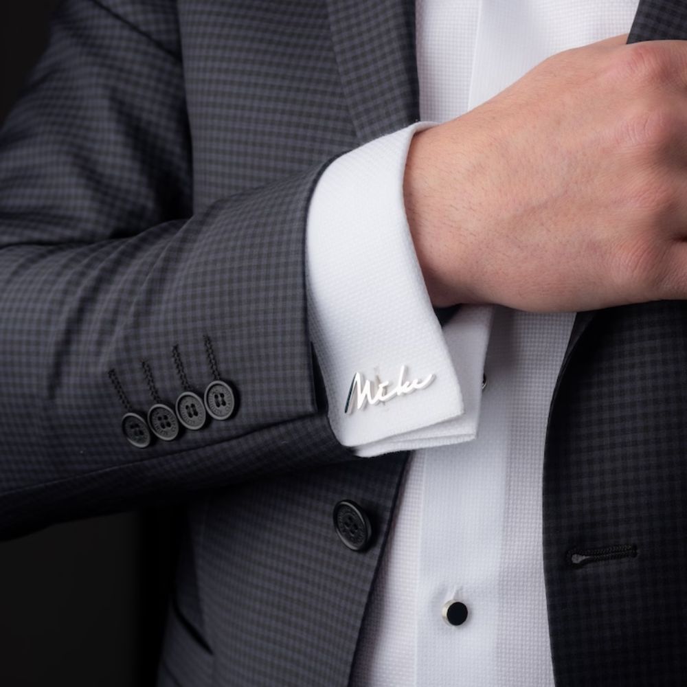 Personalized Signature Style Wedding Cufflinks - Jiva