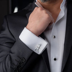 Personalized Signature Style Wedding Cufflinks - Giva