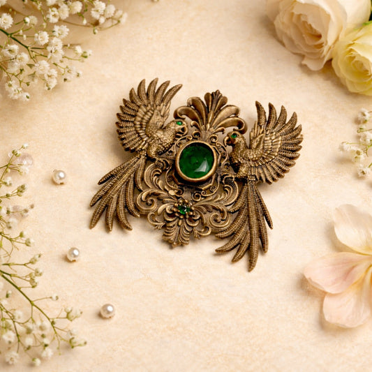 Emerald Aviary Brooch