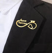 Custom Double Name Heart Brooch