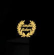 Custom Dual Name Olive Branch Brooch