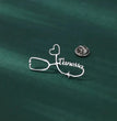Custom Engraved Love Heart Stethoscope Brooch