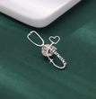 Custom Engraved Love Heart Stethoscope Brooch