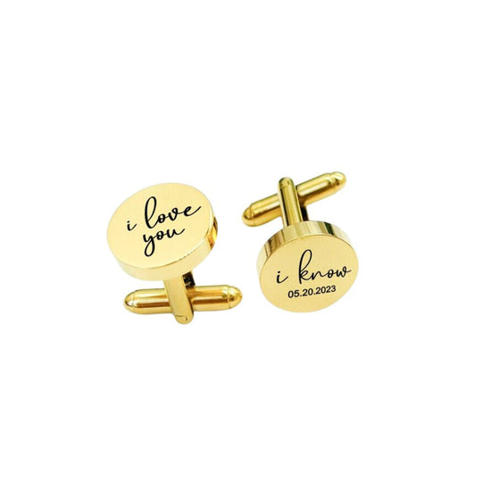 Custom Initials and Date Cufflinks - Jiva