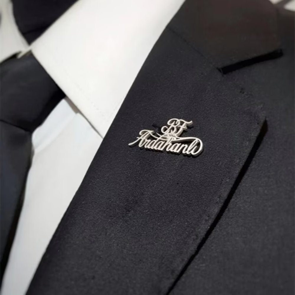 Custom Name Brooch Pin - Jiva