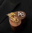 Custom Name Initials Brooch Pin For Men