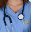 Personalized Stethoscope Logo Name Brooch