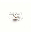 Customized Two Arabic Letters Heart Shape Brooch