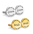 Personalized Dates Quotes Father Of Bride Or Groom & Date Cufflink For Men And Boys 1 Pair - Jiva