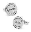 Personalized Dates Quotes Father Of Bride Or Groom & Date Cufflink For Men And Boys 1 Pair - Jiva