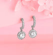 Silver Zircon Drizzle Drop Earrings