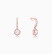Rose Gold Zircon Drizzle Drop Earrings