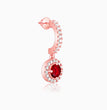 Rose Gold Red Drizzle Drop Earrings