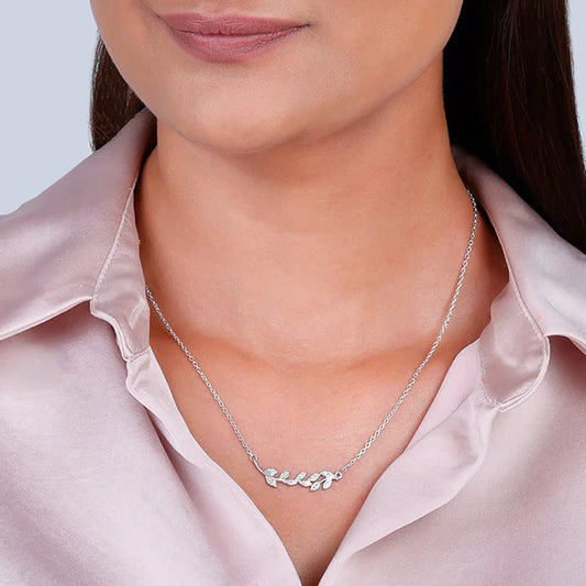 Silver Leaf Necklace