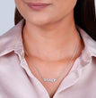 Anushka Sharma Silver Leaf Necklace
