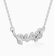 Anushka Sharma Silver Leaf Necklace