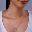Rose Gold Deer Heart Necklace