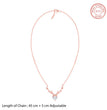 Rose Gold Deer Heart Necklace