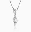 Silver Falling Dew Pendant with Box Chain