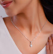 Silver Falling Dew Pendant with Box Chain