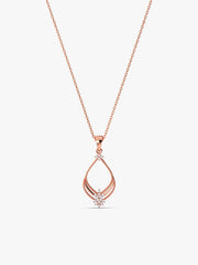 Rose Gold Princess Pendant With Link Chain