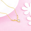 Golden Deer Heart Necklace