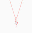Rose Gold Falling Dew Pendant With Link Chain