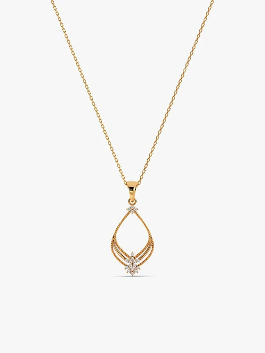 Golden Princess Pendant With Link Chain