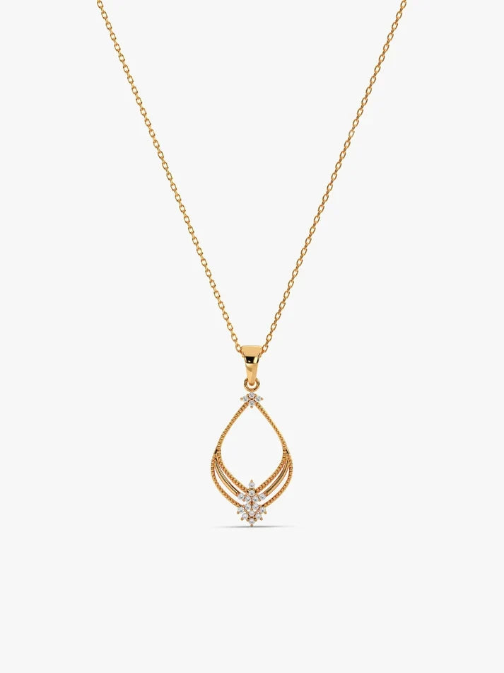 Golden Princess Pendant With Link Chain