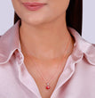 Rose Gold Loving in Red Pendant With Link Chain