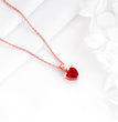 Rose Gold Loving in Red Pendant With Link Chain
