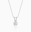 Silver Zircon Pendant with Link Chain