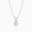 Silver Zircon Pendant with Link Chain
