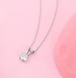 Silver Zircon Pendant with Link Chain