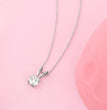 Silver Zircon Pendant with Link Chain