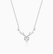 Silver Deer Heart Necklace