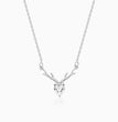Silver Deer Heart Necklace