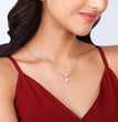 Silver Deer Heart Necklace