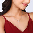 Silver Deer Heart Necklace