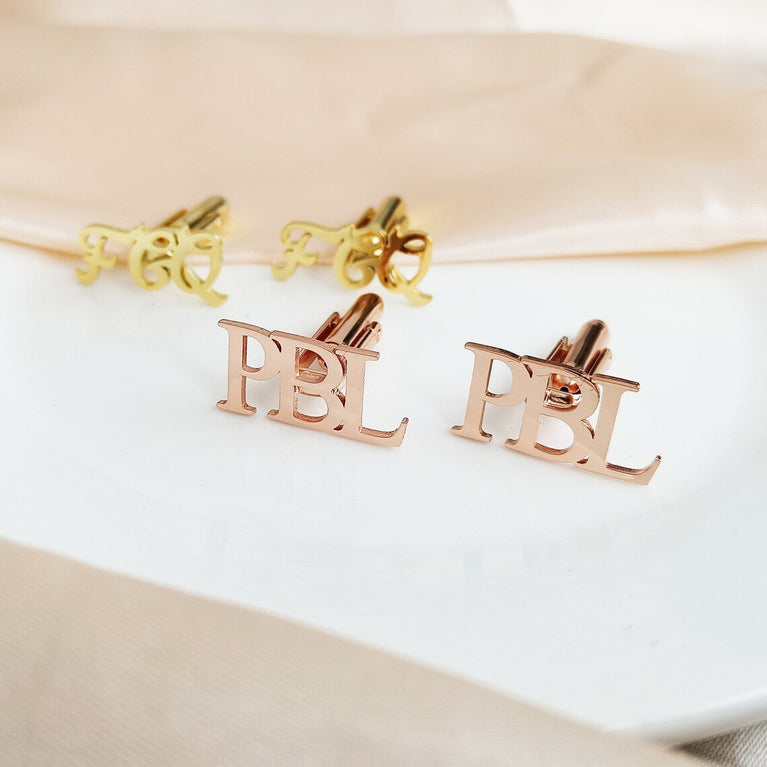 Personalised Initial Letter Name Cufflinks - Jiva