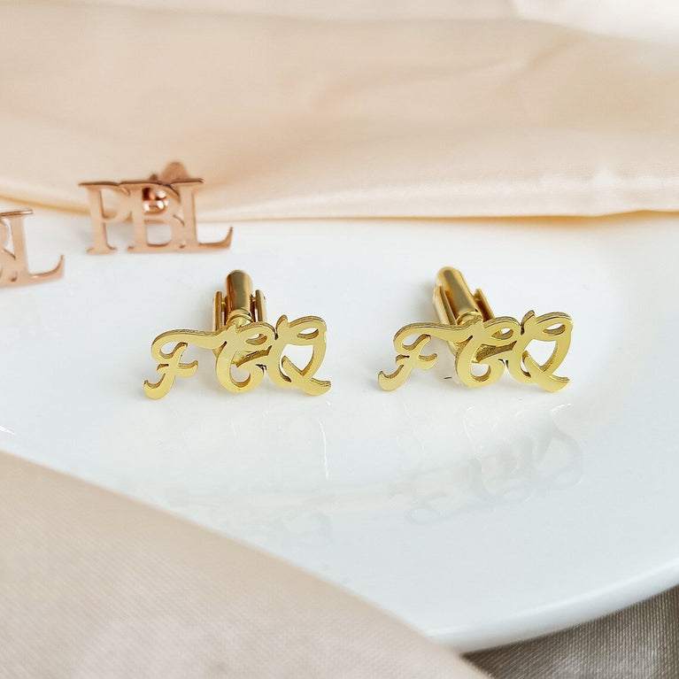 Personalised Initial Letter Name Cufflinks - Jiva